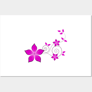 Abstract Flowers Posters and Art